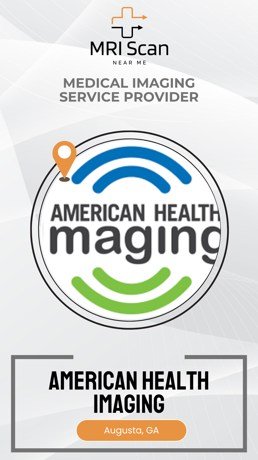 American Health Imaging logo with branding elements on a white background