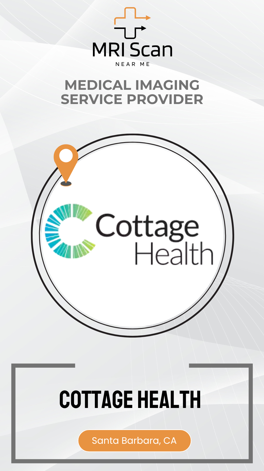 Cottage Health logo with MRI Scan branding on a white background
