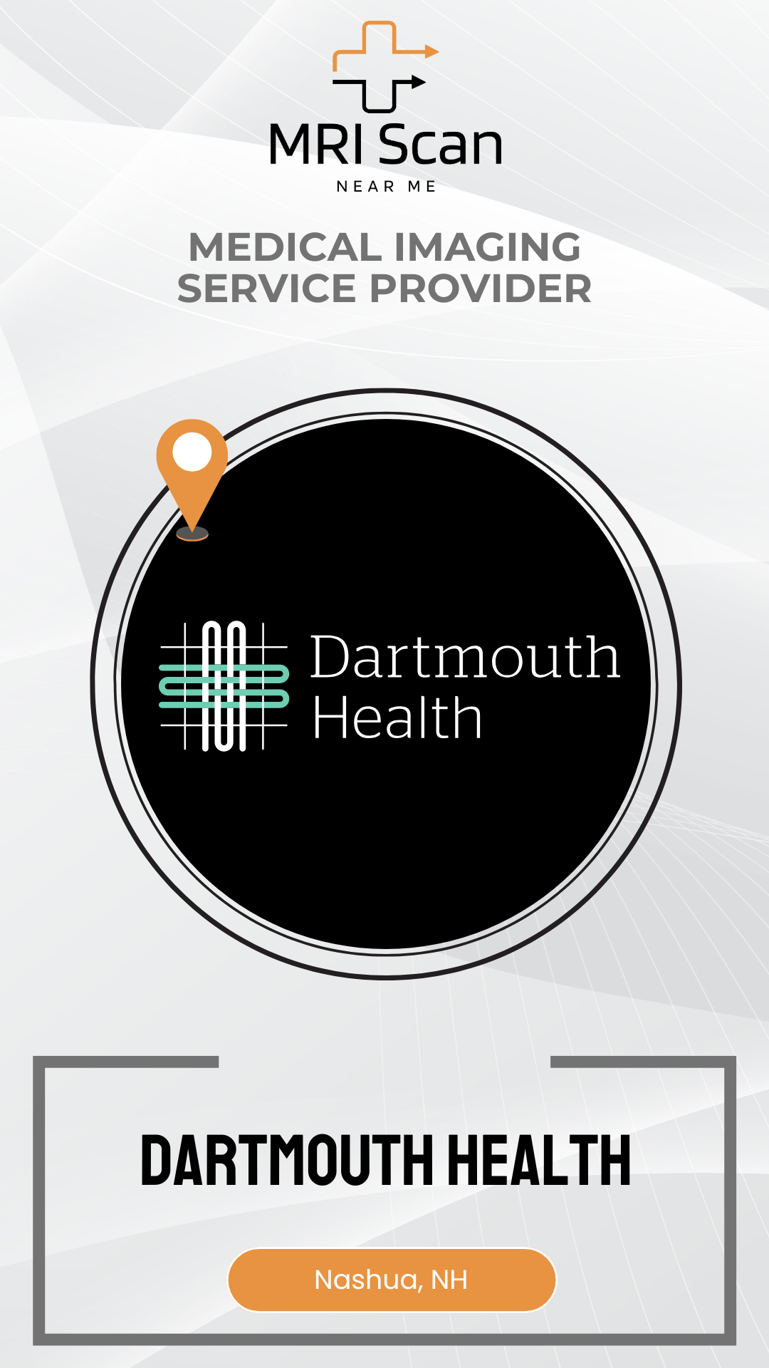Dartmouth Health logo on a white background with 'MRI Scan Near Me' text.