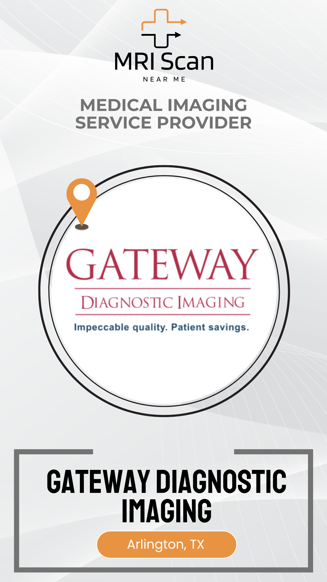 Advertisement for Gateway Diagnostic Imaging with MRI Scan branding on a white background