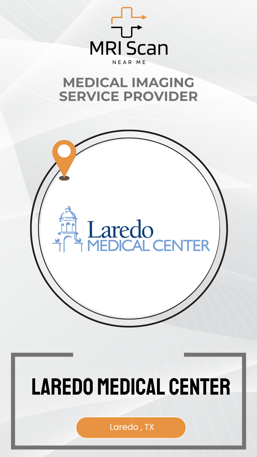 Laredo Medical Center logo with MRI Scan branding on a white background