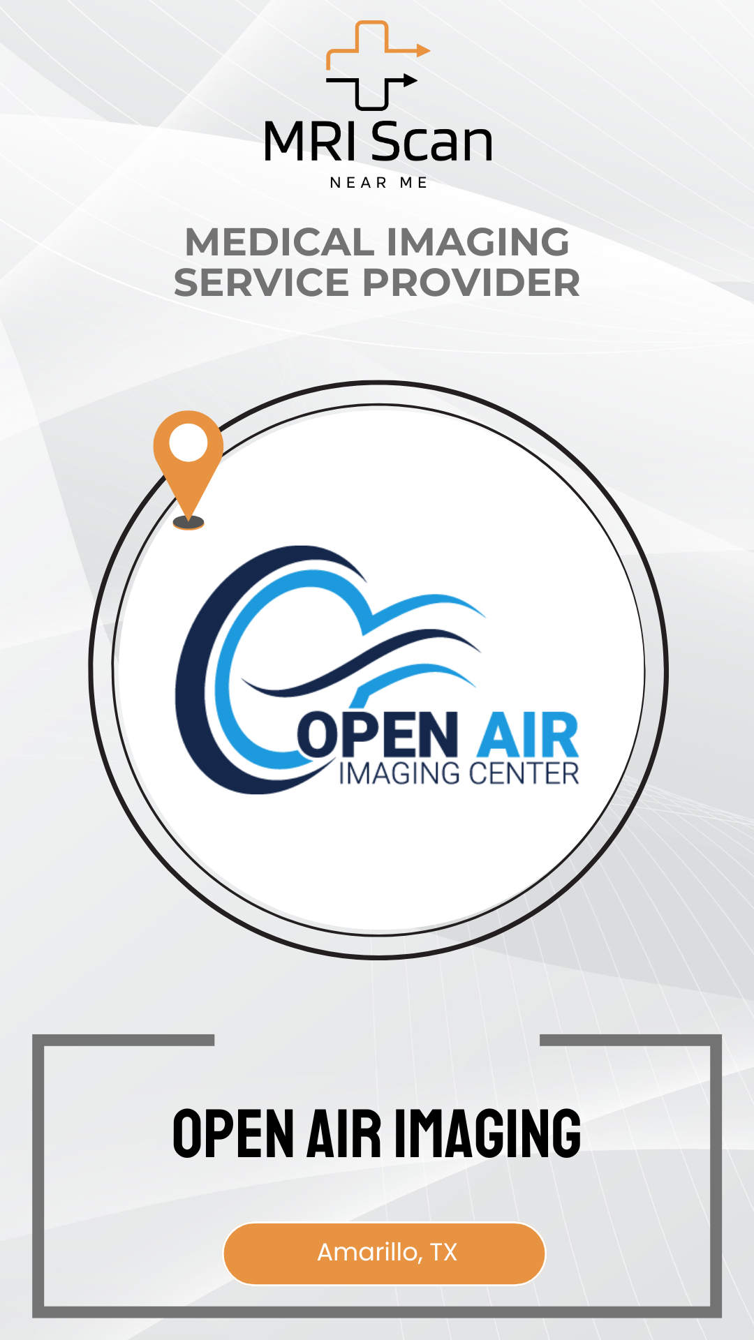 Open Air Imaging Center logo with MRI Scan branding on a white background