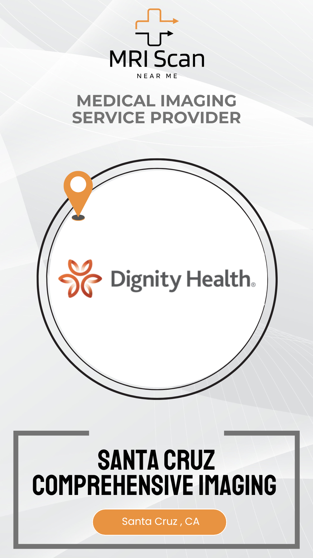 Dignity Health logo with MRI Scan branding on a white background