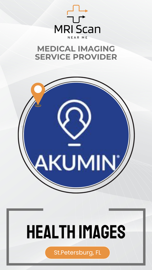 Akumin logo with MRI Scan branding on a white background