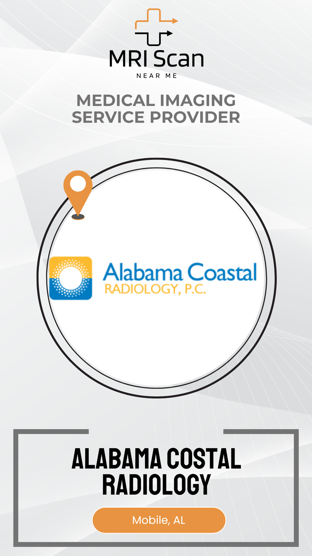 Alabama Coastal Radiology logo with MRI Scan branding on a white background