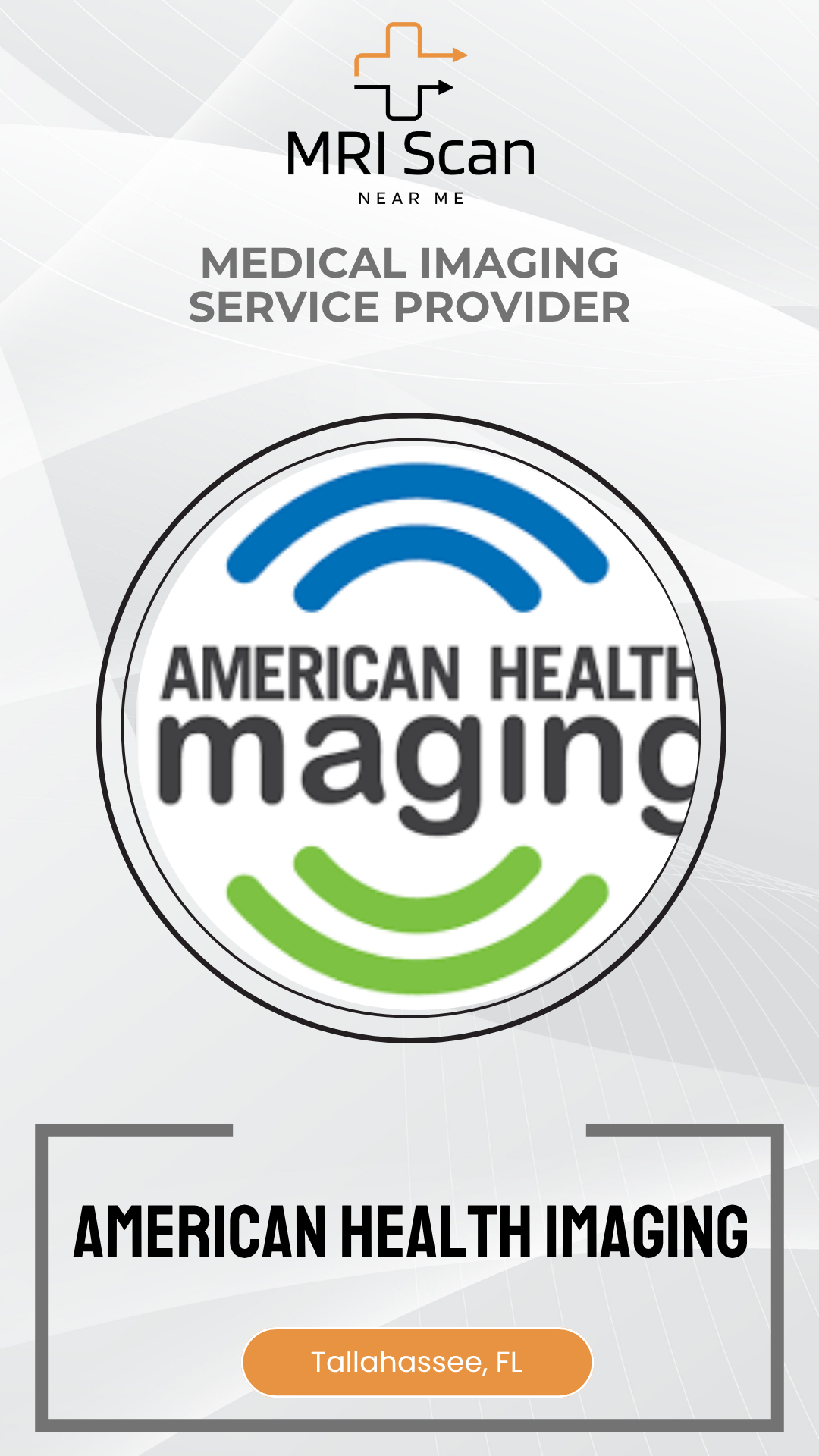American Health Imaging logo with branding elements on a white background