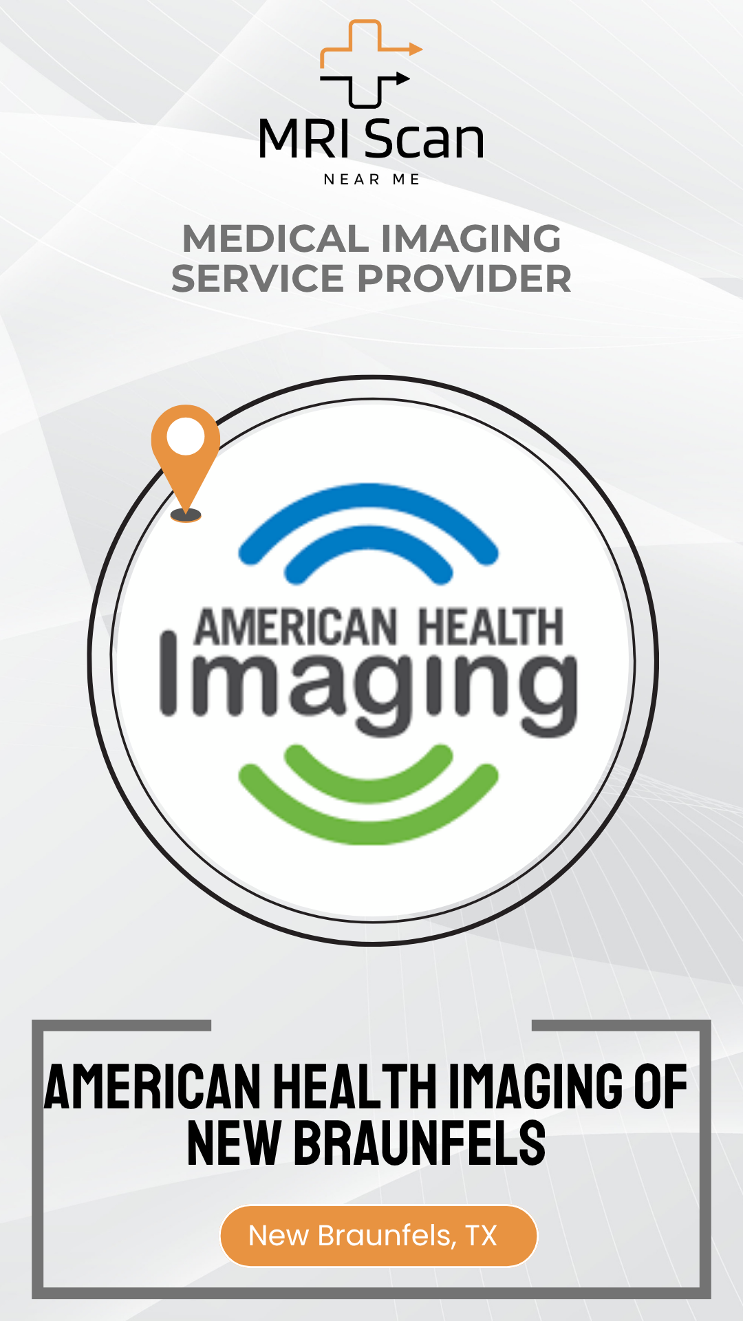 American Health Imaging logo with branding elements on a white background