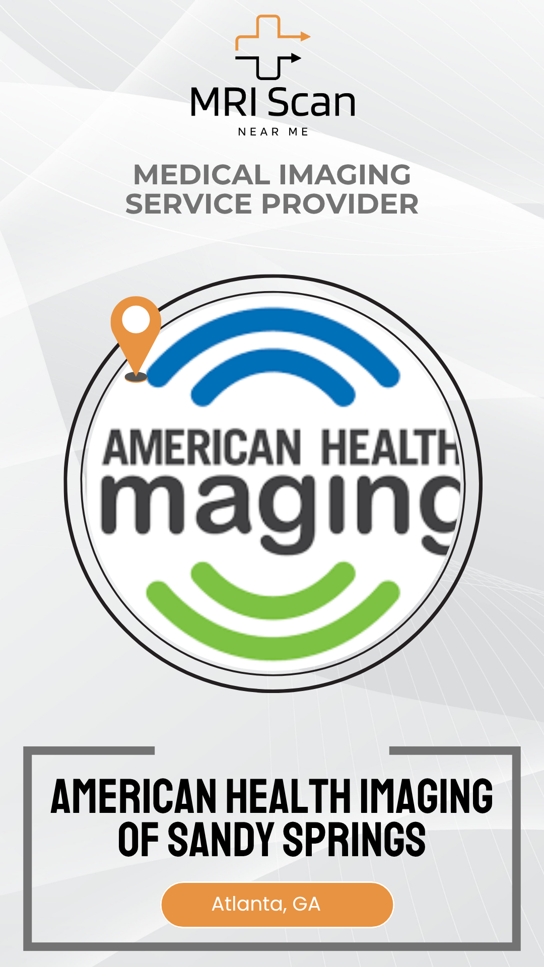 American Health Imaging logo with branding elements on a white background