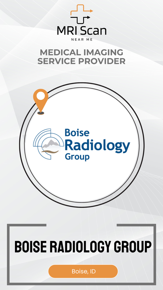 Boise Radiology Group logo with MRI Scan branding on a white background