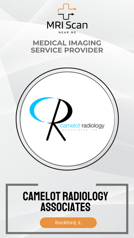Camelot Radiology logo with branding elements on a white background