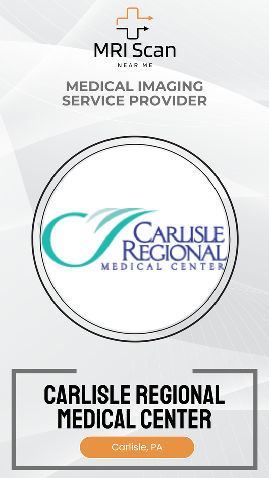 Carlisle Regional Medical Center logo on a white background with MRI Scan branding.