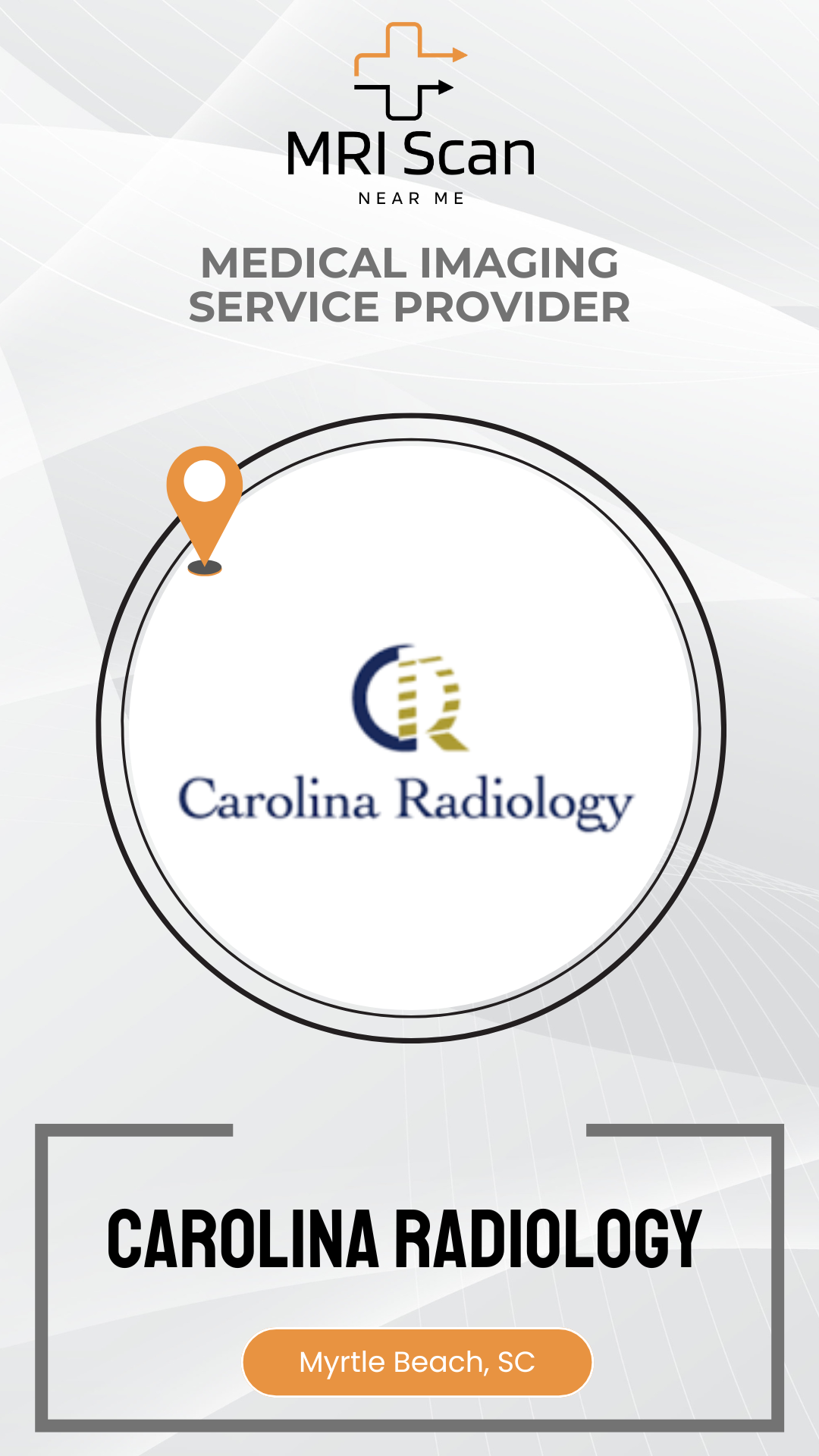 Carolina Radiology logo with MRI Scan branding on a white background