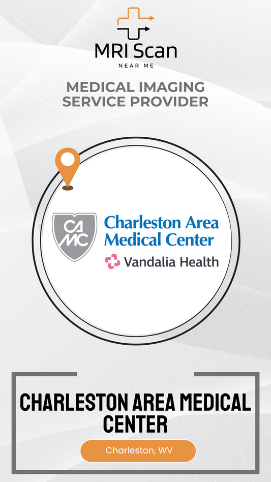 Advertisement for Charleston Area Medical Center with logo and branding elements.
