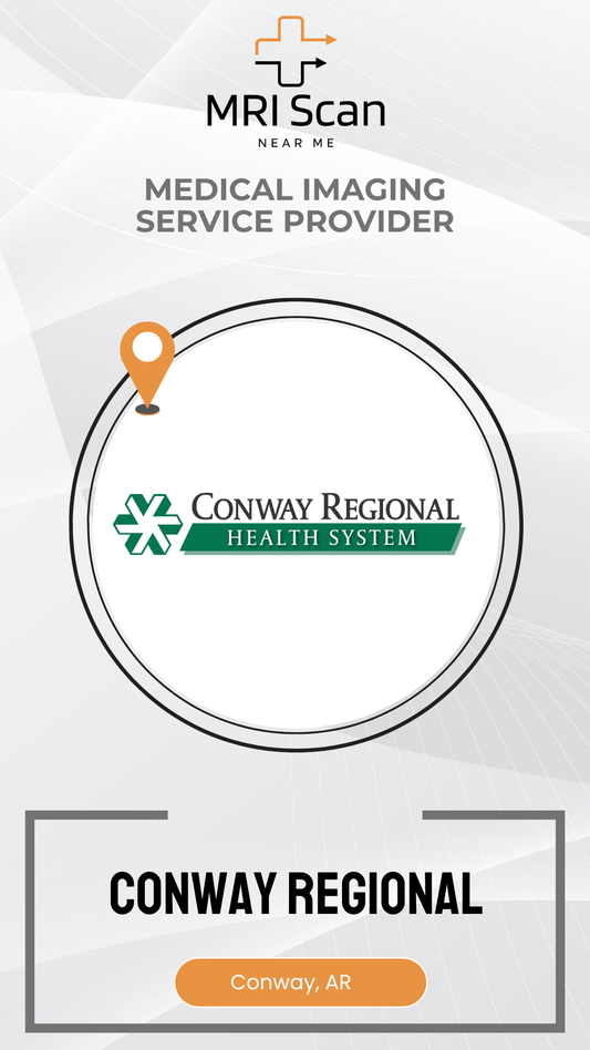 Conway Regional Health System logo with MRI Scan branding on a white background