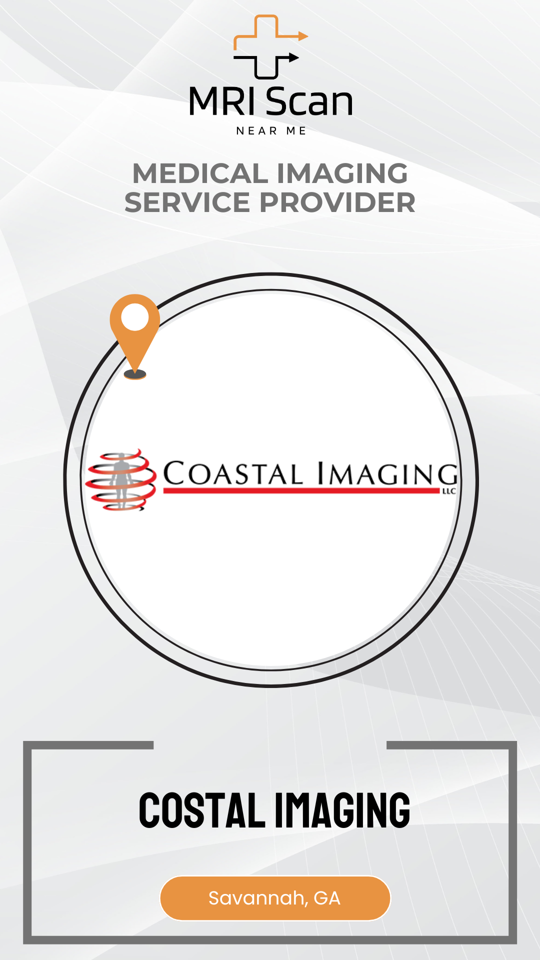 Coastal Imaging logo with MRI Scan branding on a white background