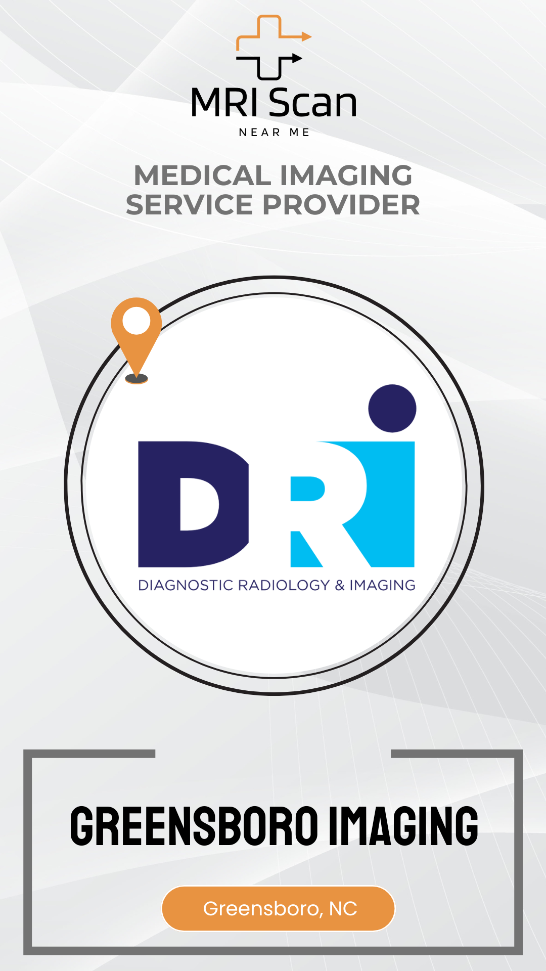 Advertisement for Diagnostic Radiology & Imaging (DRI) with logo and text on a white background