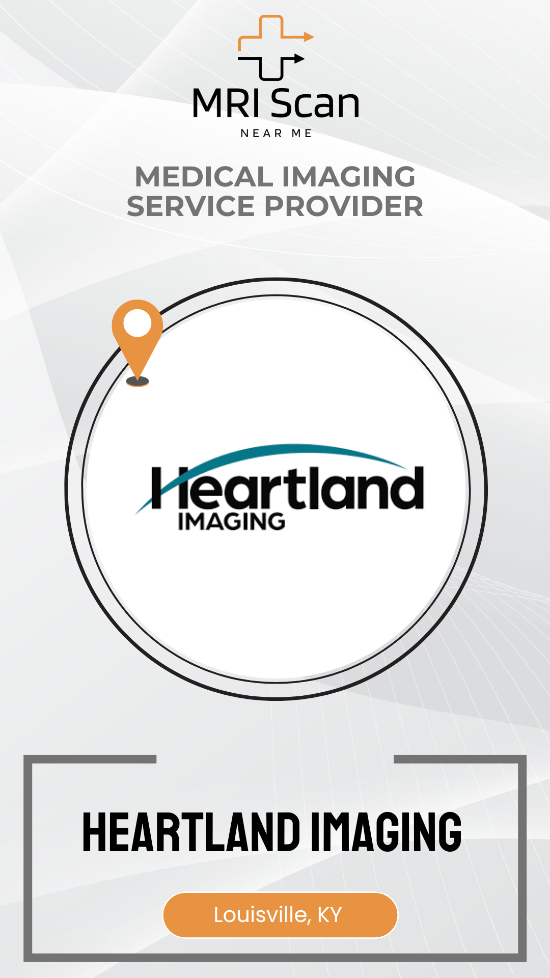 Heartland Imaging logo with MRI Scan branding on a white background