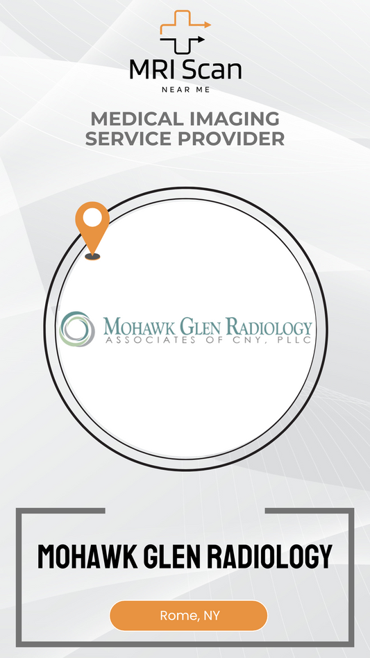 Advertisement for Mohawk Glen Radiology with MRI Scan logo and location marker.