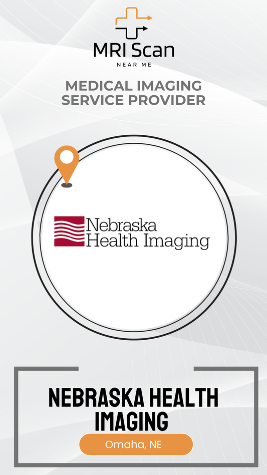 Nebraska Health Imaging logo with a map marker icon on a white background