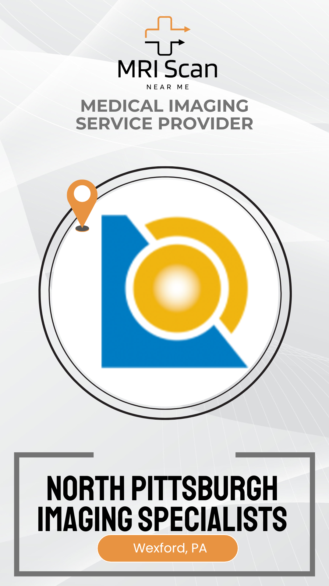 Advertisement for North Pittsburgh Imaging Specialists with logo and text on a white background