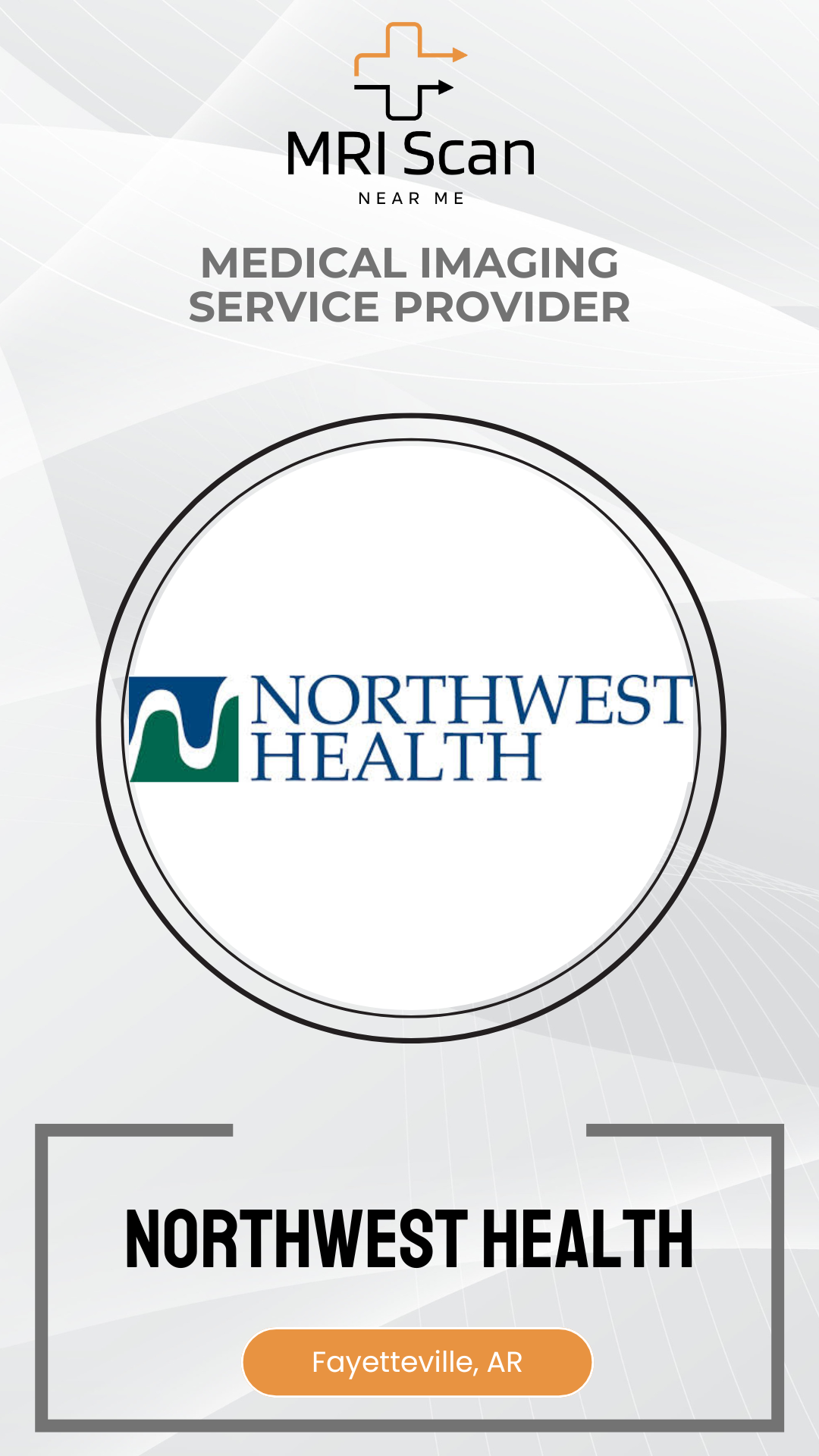 Northwest Health logo with MRI Scan branding on a white background
