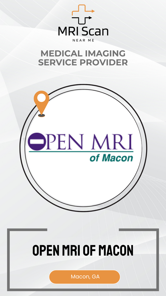 Open MRI of Macon logo on a white background with 'MRI Scan' branding.