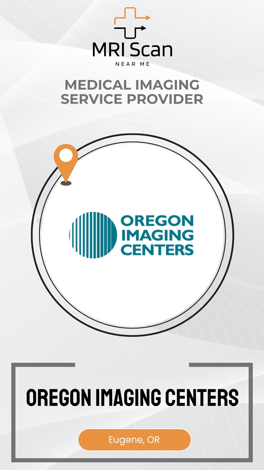 Oregon Imaging Centers logo with a location pin and 'MRI Scan Near Me' text on a white background