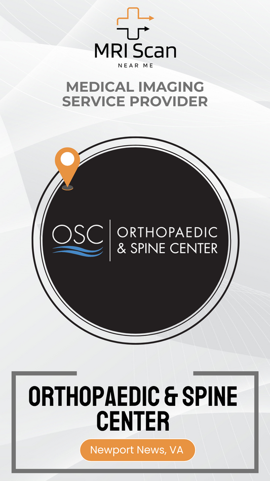 Advertisement for Orthopaedic & Spine Center with MRI Scan branding.