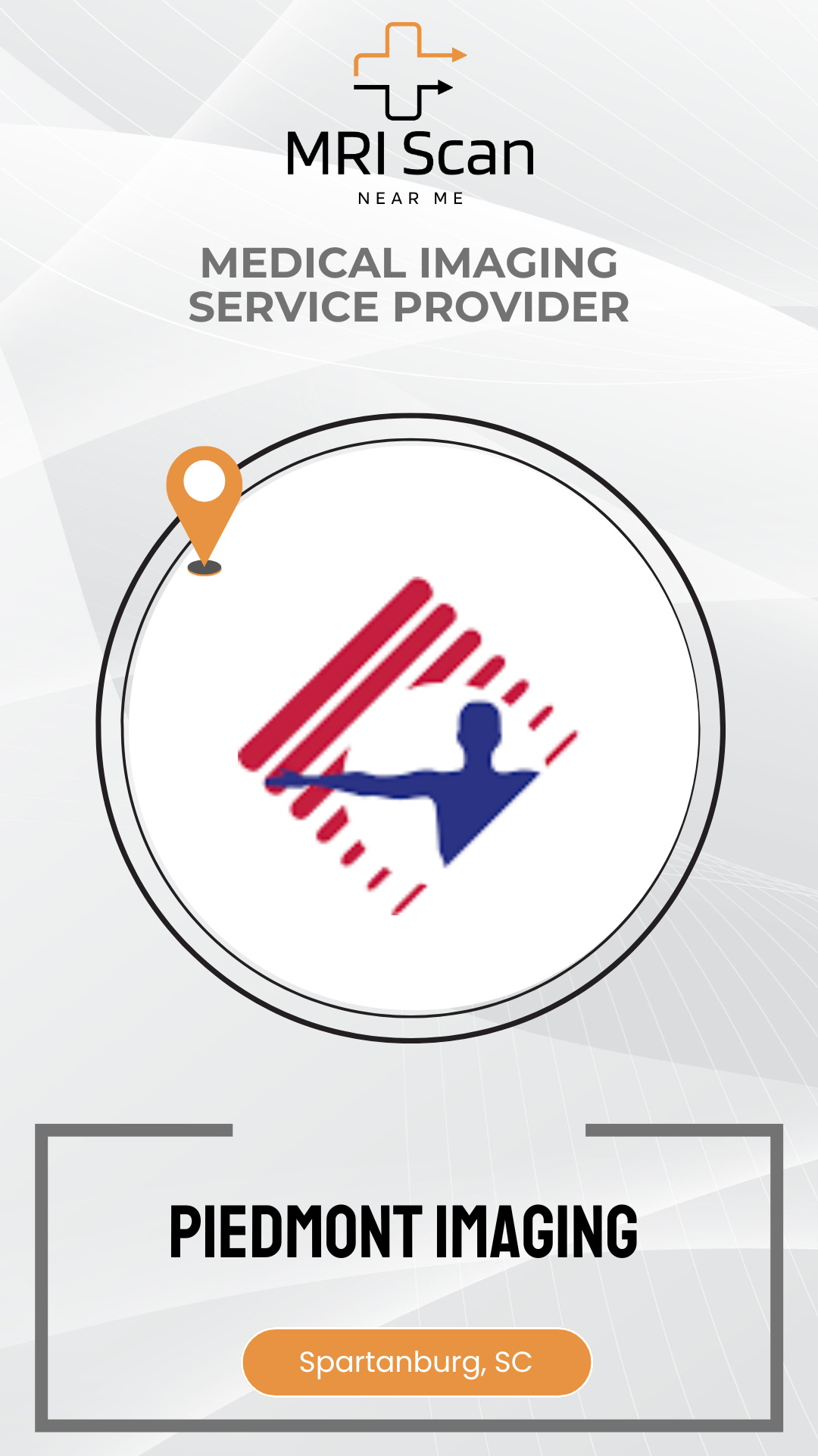 Piedmont Imaging logo with a person icon and location marker on a white background