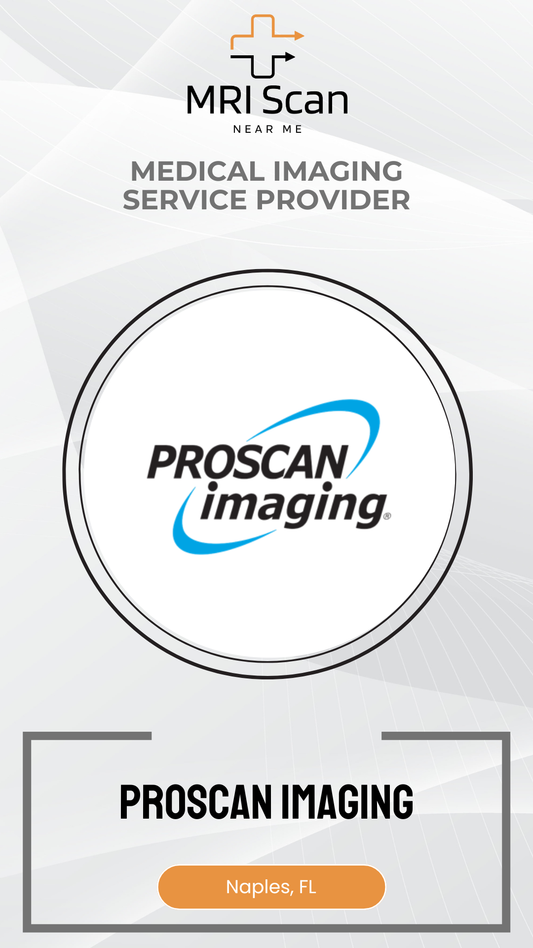 Proscan Imaging logo with 'MRI Scan Near Me' text on a white background