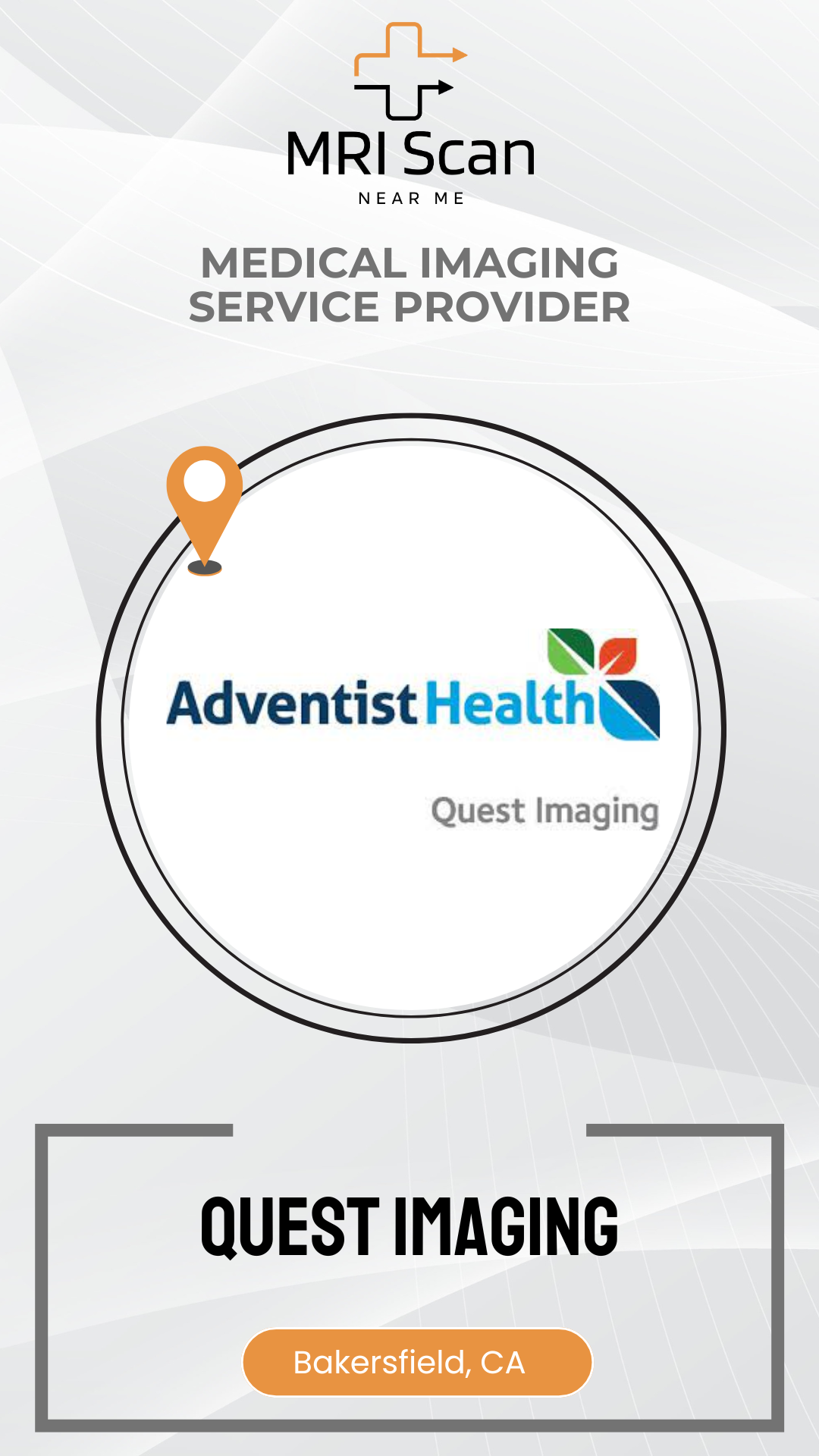 Advertisement for Adventist Health Quest Imaging with MRI Scan branding.