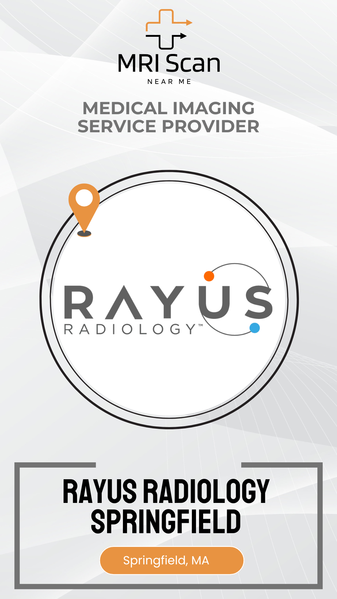 Rayus Radiology advertisement with logo and text on a white background