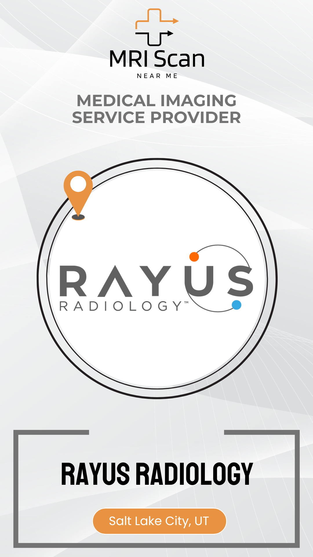Rayus Radiology logo with MRI Scan branding on a white background