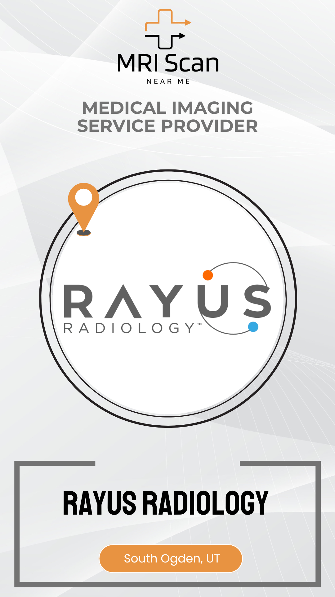 Rayus Radiology logo with MRI Scan branding on a white background