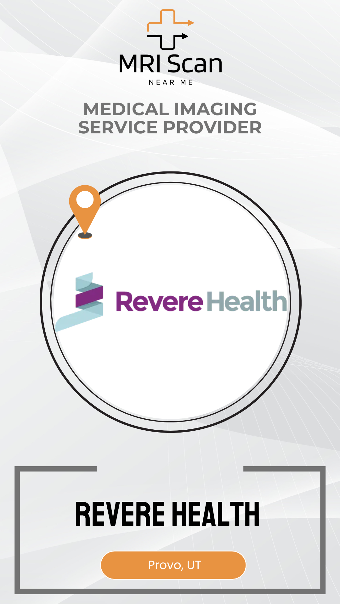 Revere Health logo with MRI Scan branding on a white background