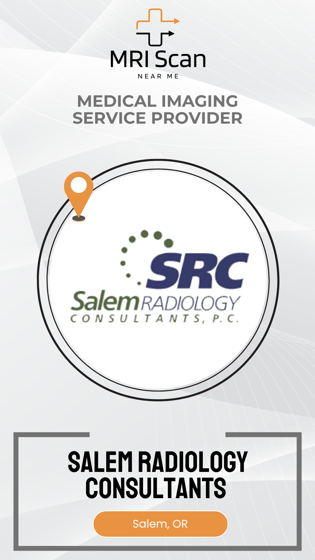 Advertisement for Salem Radiology Consultants with their logo and contact information on a white background.