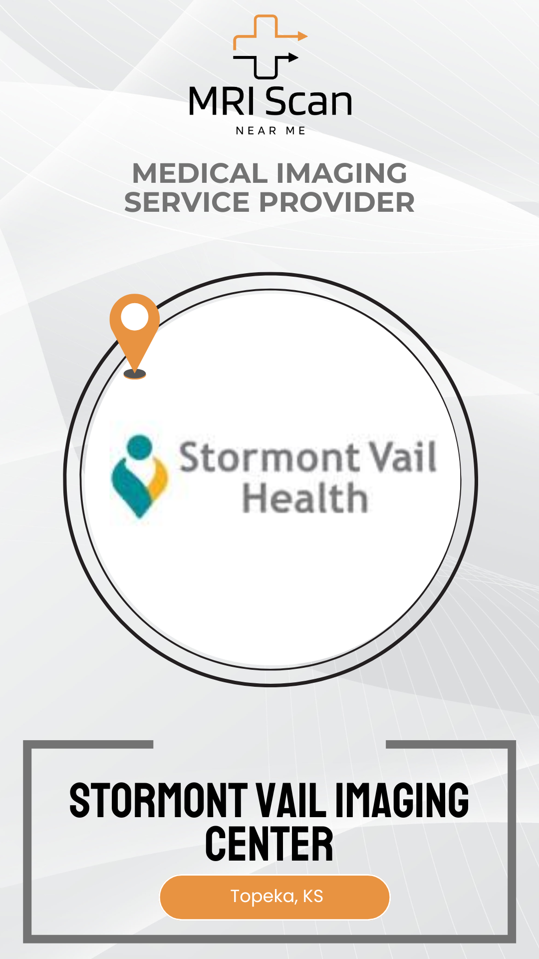 Advertisement for Stormont Vail Health Imaging Center with MRI Scan logo.