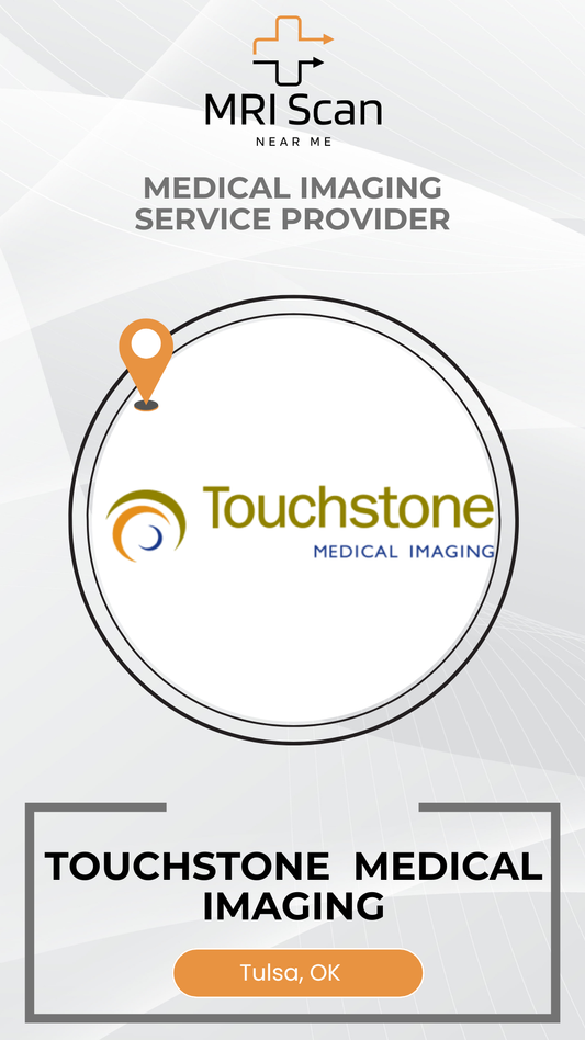 Touchstone Medical Imaging logo on a white background with 'MRI Scan Near Me' text.