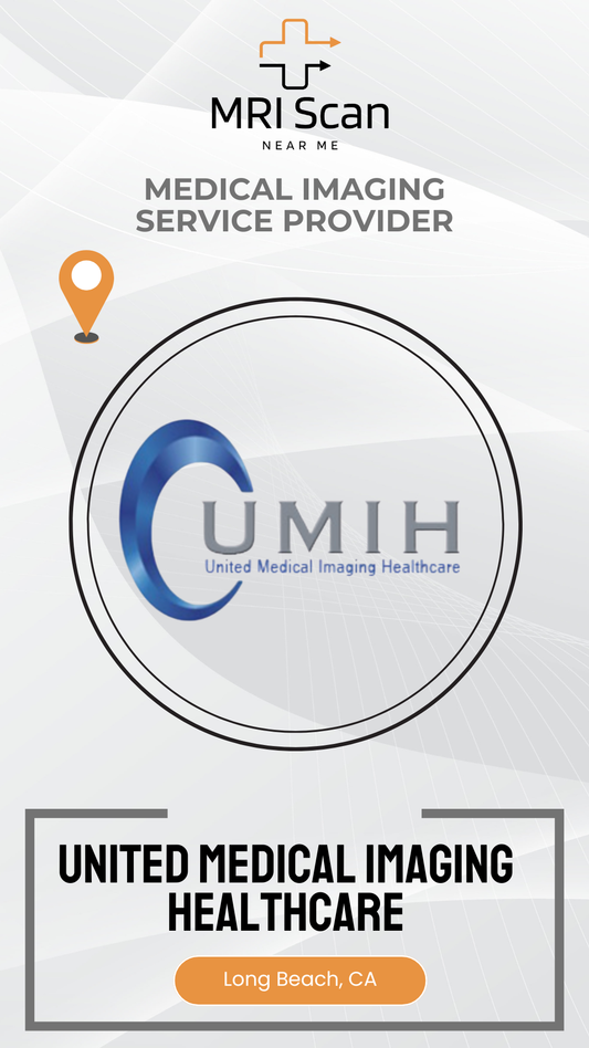 United Medical Imaging Healthcare logo with MRI Scan branding on a white background