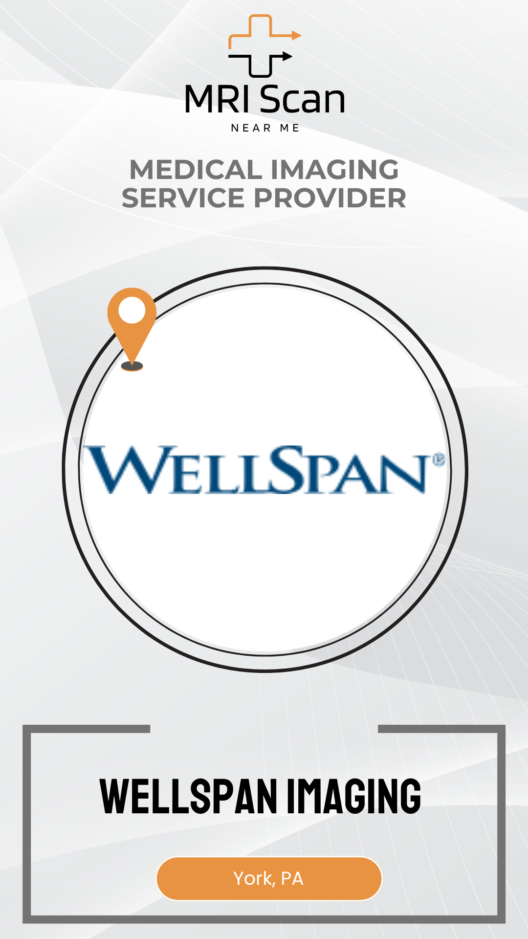 WellSpan Imaging logo with MRI Scan branding on a white background